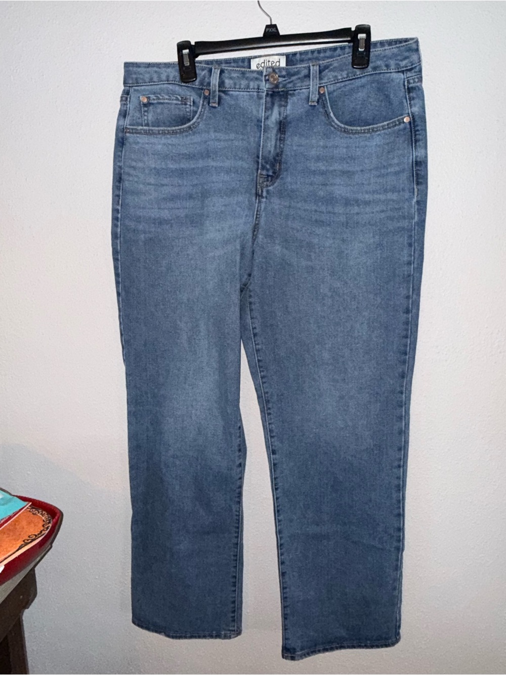 Edited by Remi Bader size 12 Straight-Leg Jeans in Blue Wash